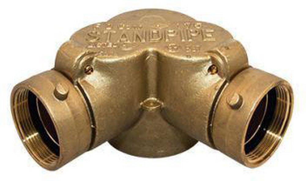 FPPI® NST 90 Degree Fire Department Connection with Double Clapper Siamese 