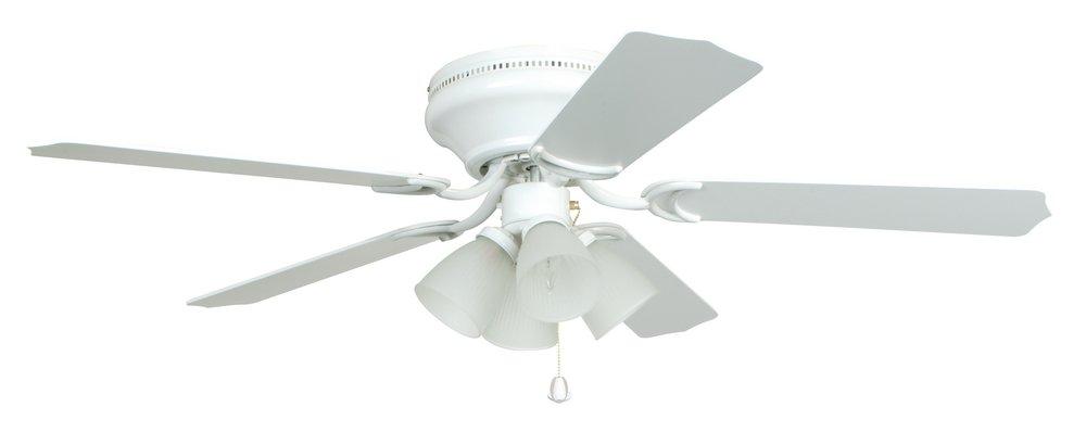 Craftmade White 52 in. 5-Blade Hugger Mount Ceiling Fan 
