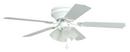 52 in. 5-Blade Hugger Mount Ceiling Fan in White