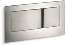 Wall Mount Stainless Steel Flush Actuator Plate in Vibrant® Brushed Nickel