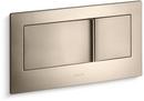 Wall Mount Stainless Steel Flush Actuator Plate in Vibrant® Brushed Bronze
