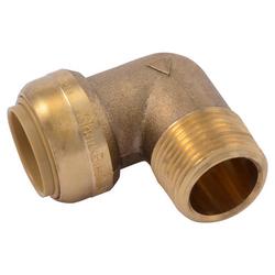 3/4 in. Push x MNPT Brass 90 Degree Elbow