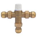 SharkBite&reg; Natural Brass Thermostatic Mixing Valve with Connector 