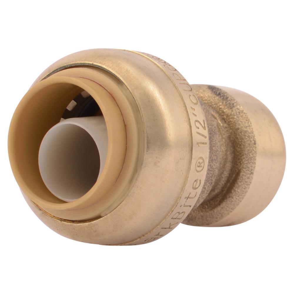SharkBite&reg; Natural Brass Push Brass Coupling 