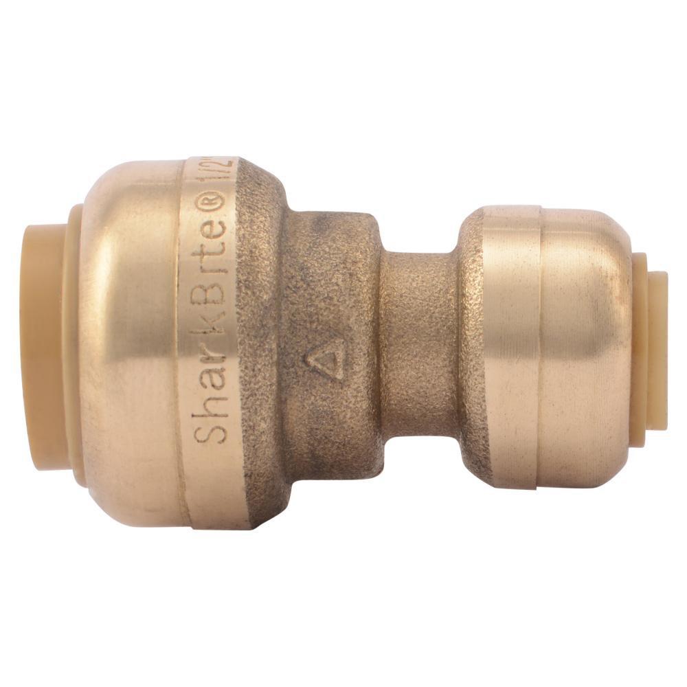 SharkBite&reg; Natural Brass Push Brass Coupling 