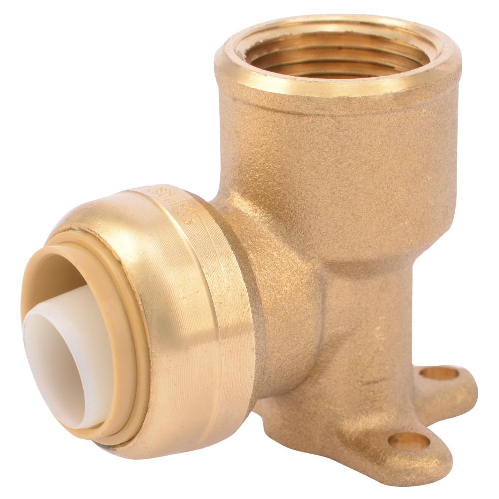 SharkBite&reg; Natural Brass Push x FNPT Brass 90 Degree Elbow 