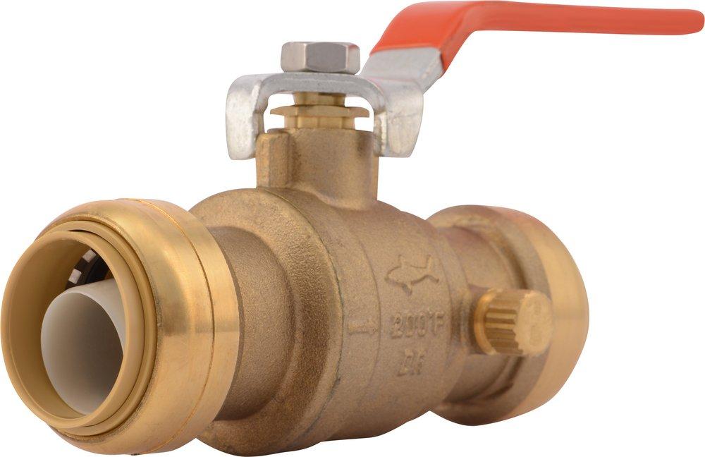 SharkBite® Natural Brass DZR Brass Full Port Push 200# Ball Valve 