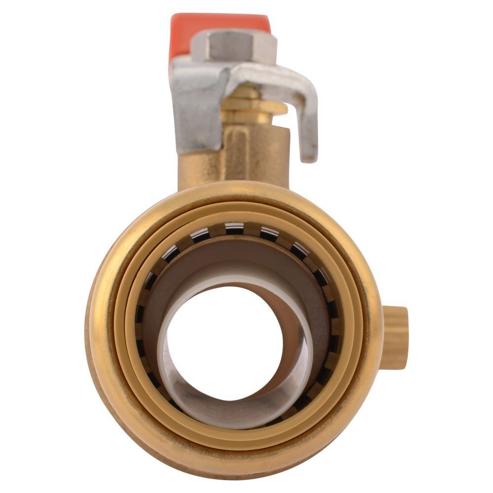 SharkBite® Natural Brass DZR Brass Full Port Push 200# Ball Valve 