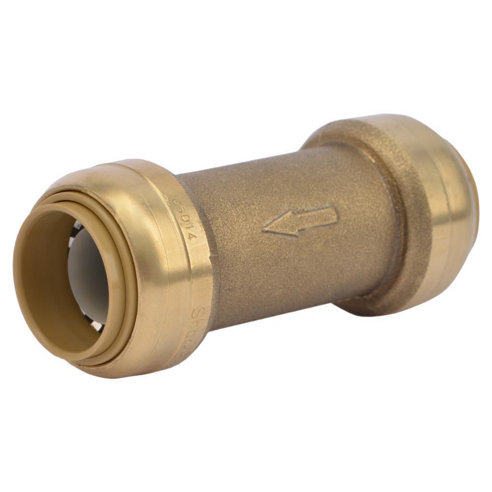 SharkBite® Natural Brass DZR Brass Push-to-Connect Check Valve 