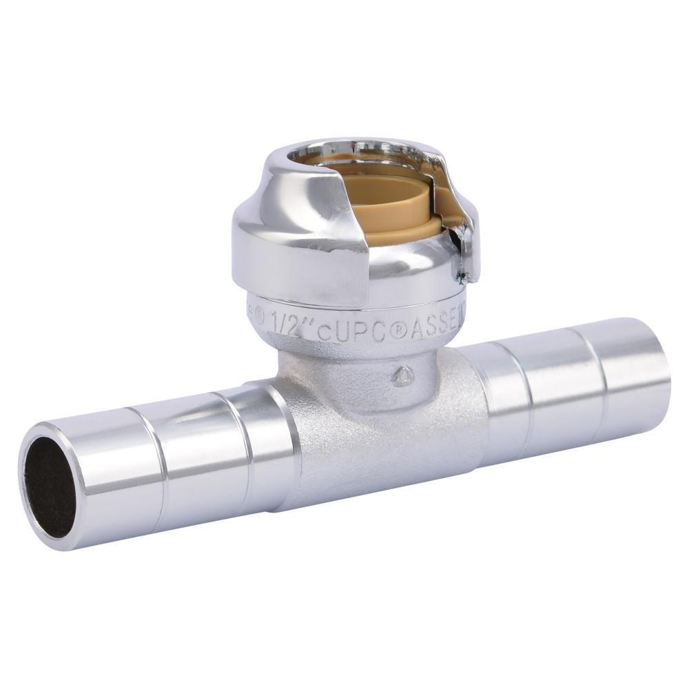 SharkBite&reg; Polished Chrome DZR Brass CTS x Push Valve Adapter 