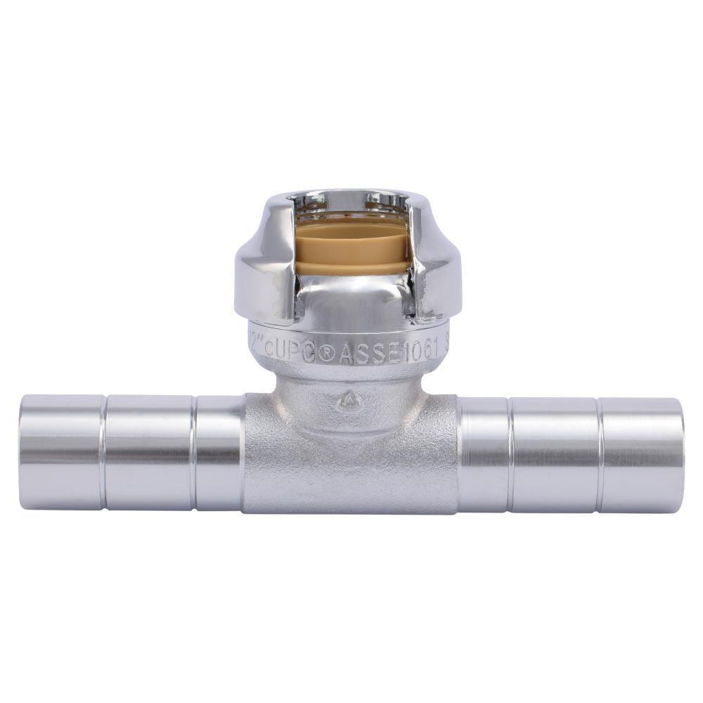 SharkBite&reg; Polished Chrome DZR Brass CTS x Push Valve Adapter 