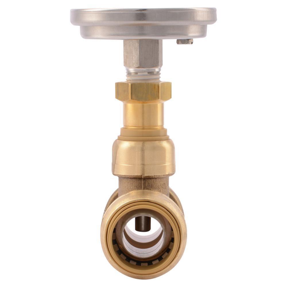 SharkBite® Natural Brass 200 psi Temperature Gauge 
