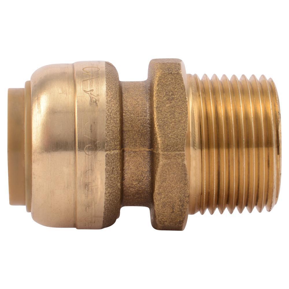 SharkBite&reg; Push x MNPT Push Brass Adapter 