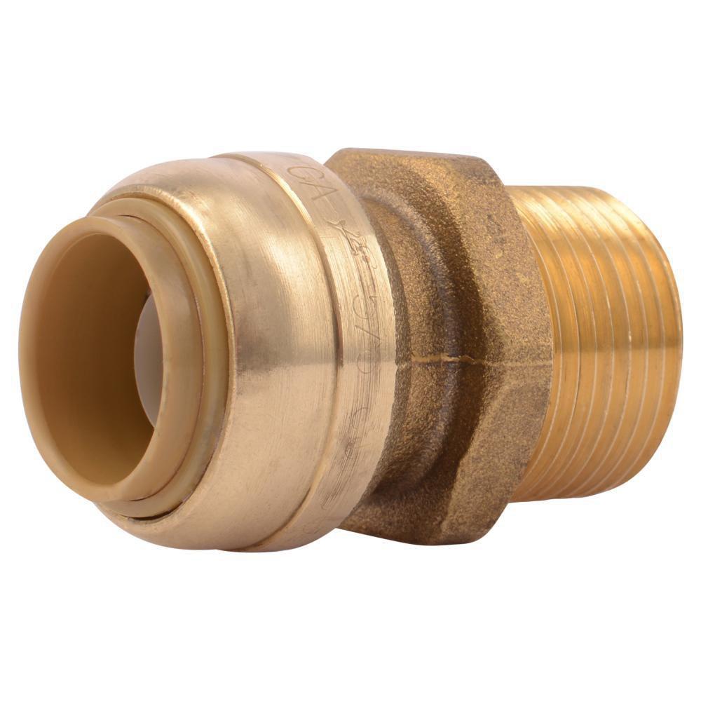 SharkBite&reg; Push x MNPT Push Brass Adapter 