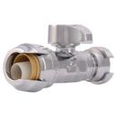 1/2 in x 1/4 in Straight Supply Stop Valve in Polished Chrome