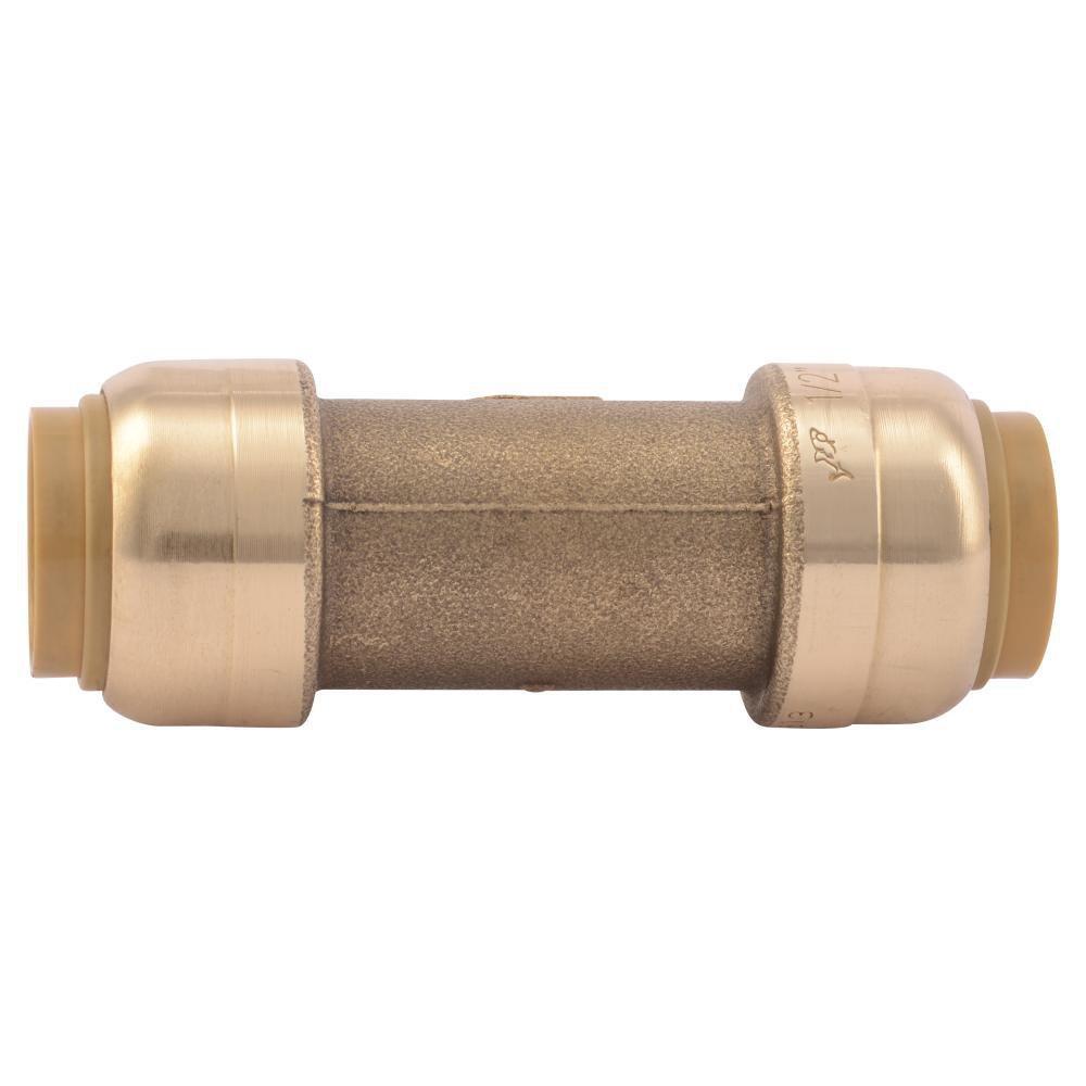 SharkBite&reg; Natural Brass DZR Brass Push-to-Connect Check Valve 