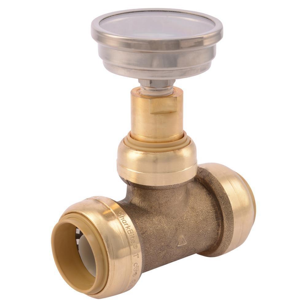 SharkBite&reg; Natural Brass 200 psi Temperature Gauge 