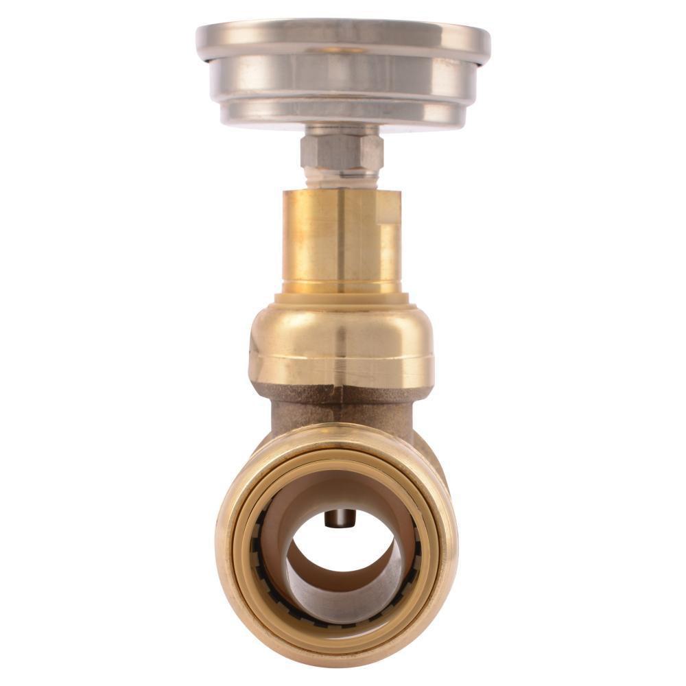 SharkBite&reg; Natural Brass 200 psi Temperature Gauge 