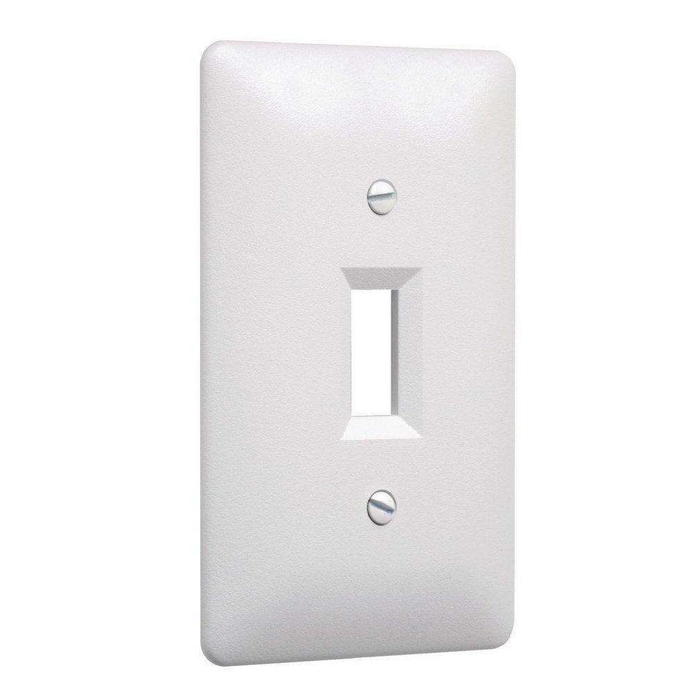 TayMac Textured White 1 Gang Plastic Wall Plate 