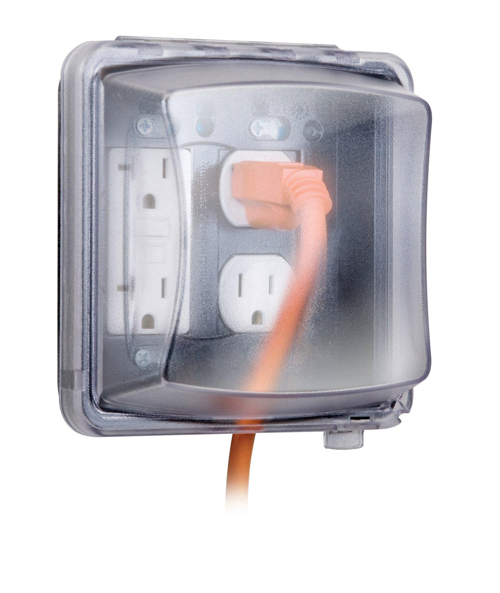 TayMac&reg; Clear 2 Gang Weatherproof Cover 