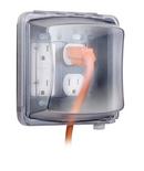 TayMac&reg; Clear 2 Gang Weatherproof Cover 