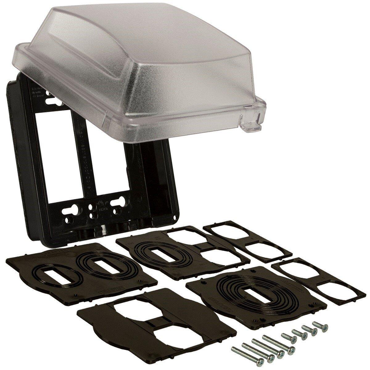 TayMac&reg; Clear 2 Gang Weatherproof Cover 