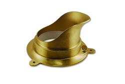 6 in. Cast Nickel Brass Escutcheon and Nozzle