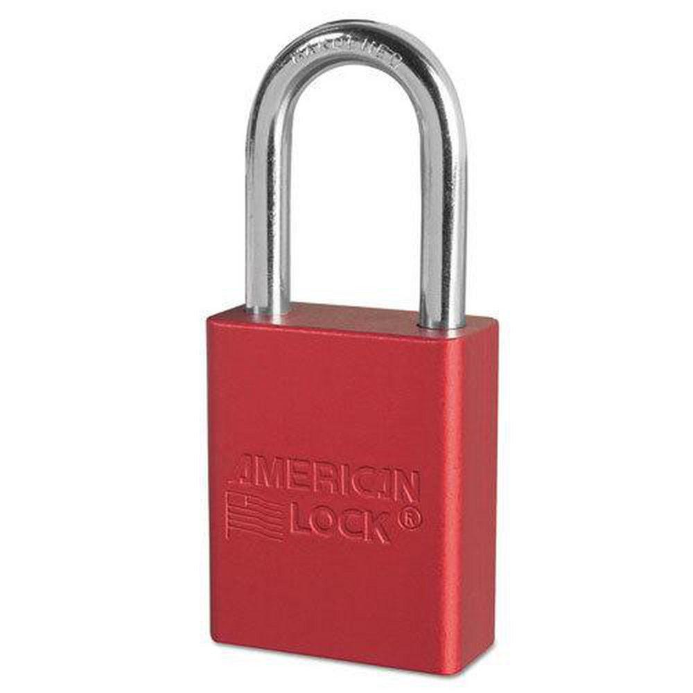 American Lock Red Solid Aluminum Padlock 