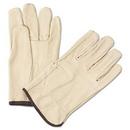 L Size Pigskin Leather Driver Gloves in Yellow