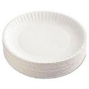 AJM White Paper Plate with Green Label in White (Case of 100) 