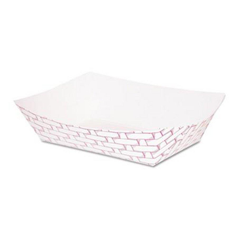 Boardwalk&reg; Red 16 oz. Weave Paper Food Tray in Red 