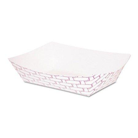 Boardwalk&reg; Red 16 oz. Weave Paper Food Tray in Red 