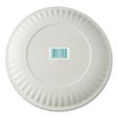AJM White Paper Plate with Green Label in White (Case of 100) 