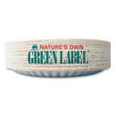 AJM White Paper Plate with Green Label in White (Case of 100) 