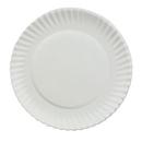 AJM White Paper Plate with Green Label in White (Case of 100) 