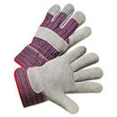 L Size Leather and Canvas Gloves
