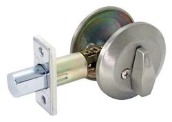 One Sided Metal-Stainless Steel Deadbolt in Satin Nickel