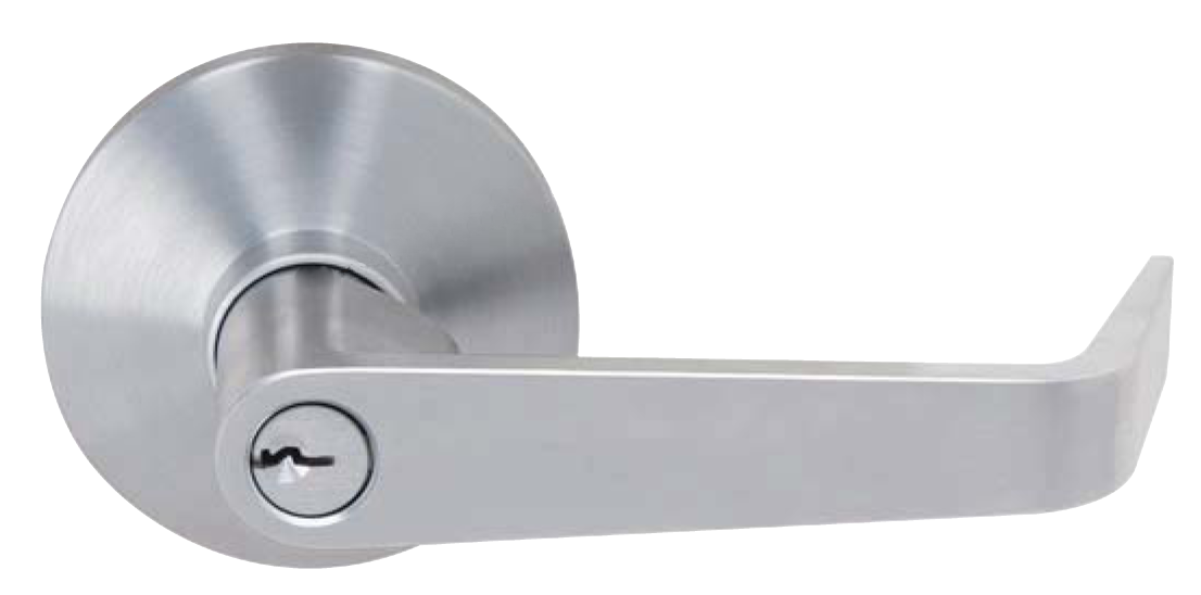 Cal-Royal Satin Chrome C-Keyway Lever Key Lock 
