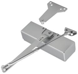 Adjustable Door Closer with Full Cover in Aluminum