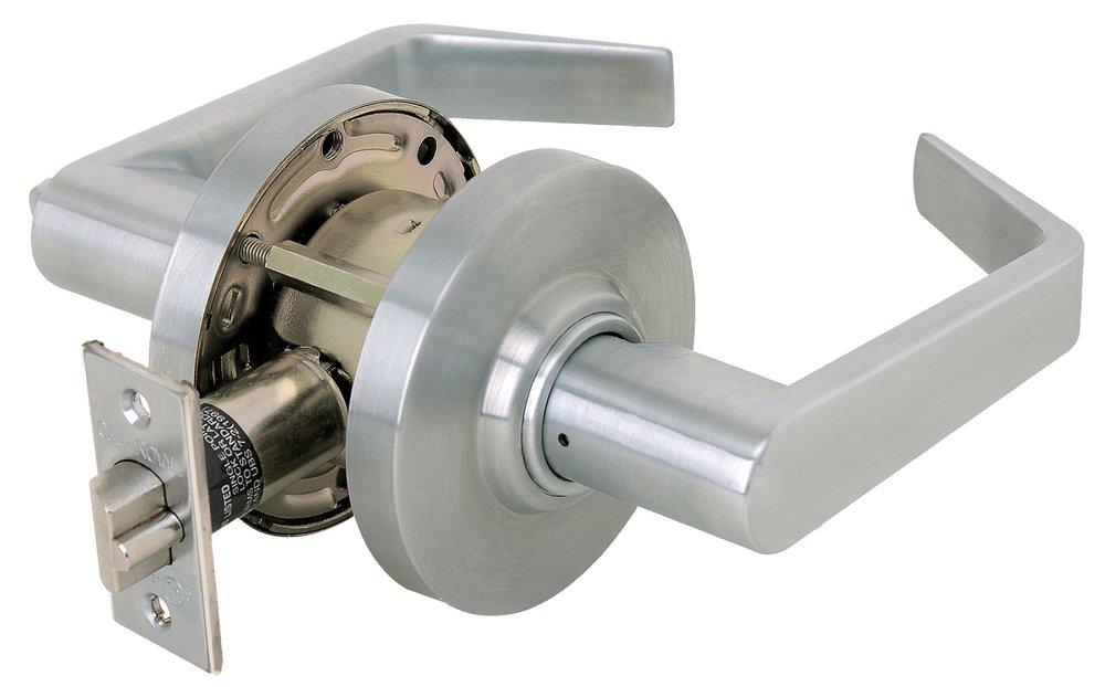 Cal-Royal Satin Chrome 2-Grade Passage Lock with Big Rose 