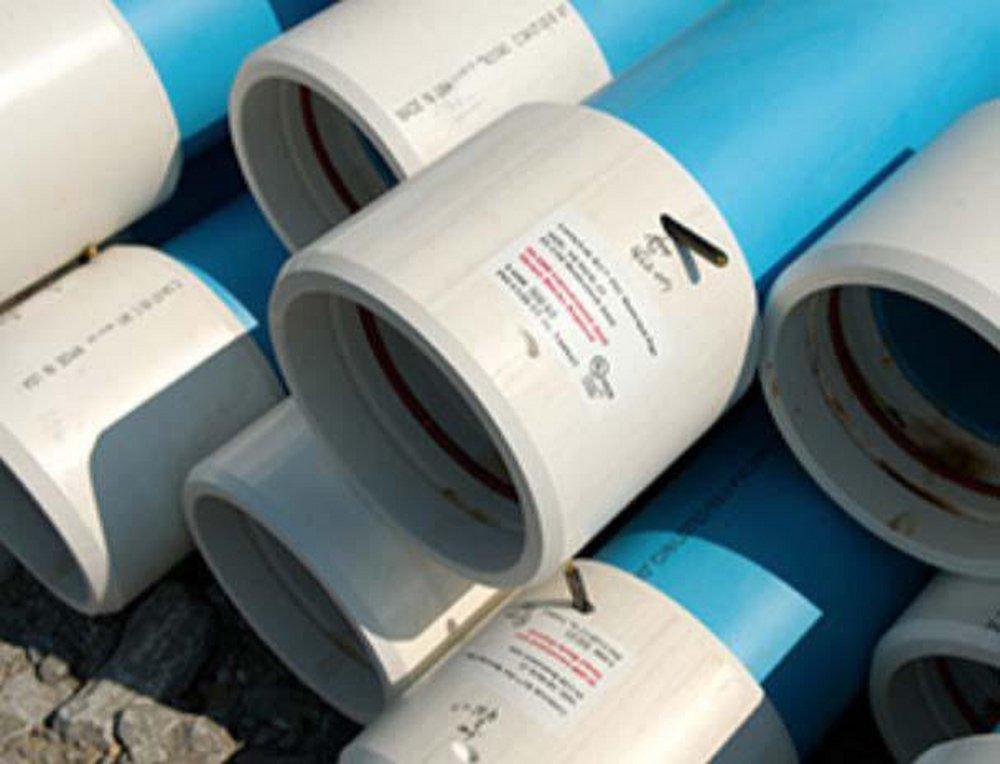 North American Specialty Products Blue 16 in. PVC Schedule DR 18 Pressure Pipe 