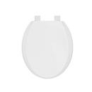 Round Closed Front Toilet Seat with Cover in White