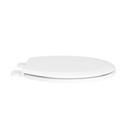 PROFLO&reg; White Plastic Round Closed Front With Cover Toilet Seat 
