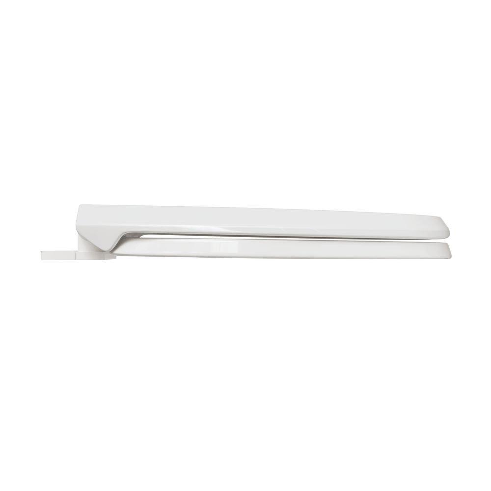 PROFLO&reg; White Plastic Round Closed Front With Cover Toilet Seat 