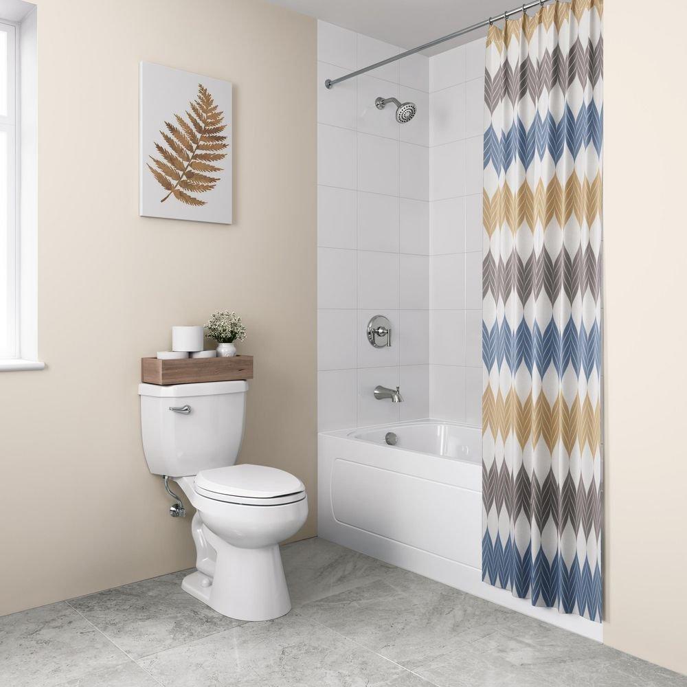 PROFLO&reg; White Elongated Toilet Seat with Easy Clean 