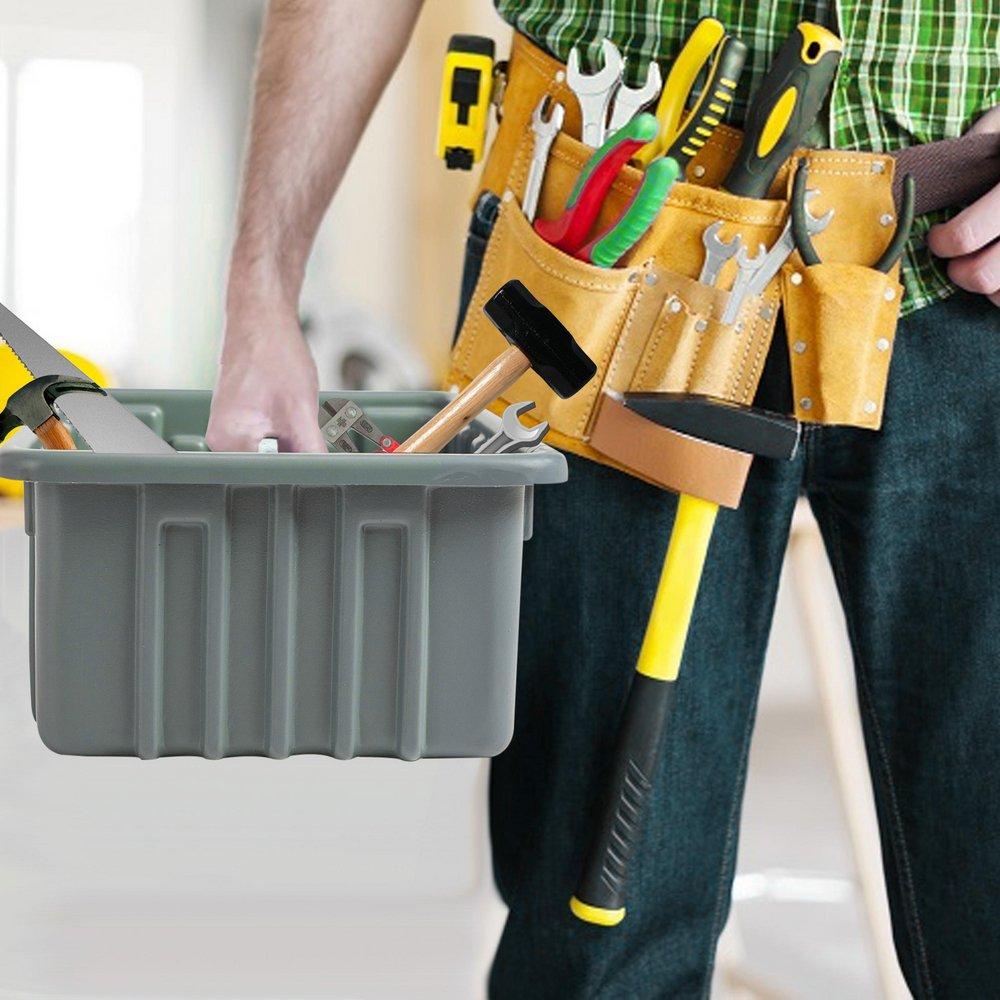 Benjamin Manufacturing Grey 9 x 6 in. Poly Tote Tray in Grey 