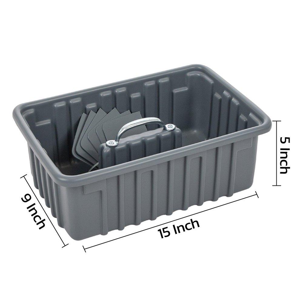 Benjamin Manufacturing Grey 9 x 6 in. Poly Tote Tray in Grey 
