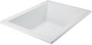 White 54 x 42-1/8 in. Soaker Drop-In Bathtub with Right Drain 