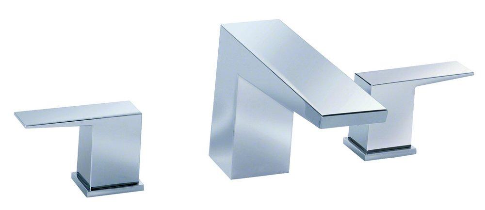 Gerber Plumbing Chrome 3-Hole Roman Tub Faucet with Double Lever Handle Metal Deckmount 