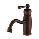 1-Hole Lavatory Faucet with Single Lever Handle in Tumbled Bronze